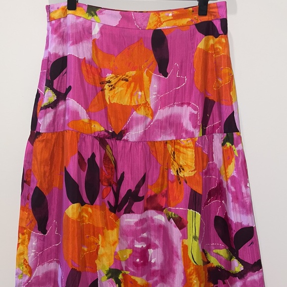 Trina Turk Floral Maxi Skirt-size 0 - Picture 3 of 11